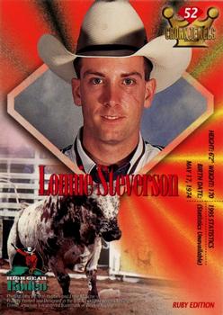 1996 High Gear Rodeo Crown Jewels #52 Lonnie Steverson Back